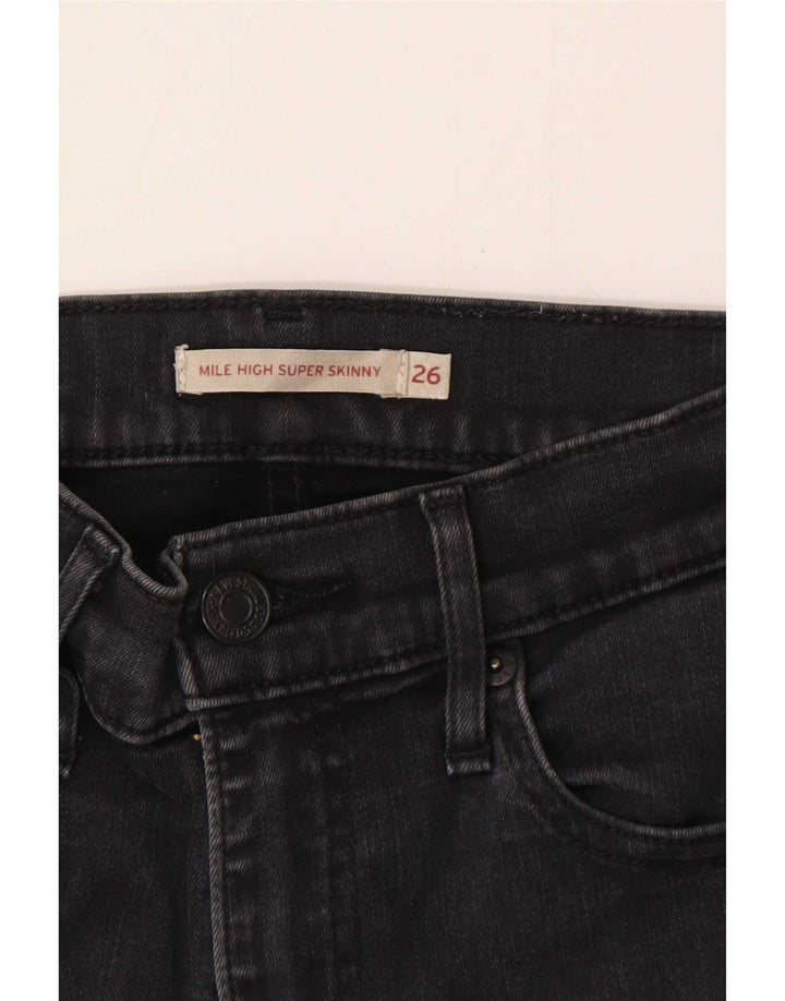 Levi's Womens Mile High Skinny Jeans W26 L28 Grey