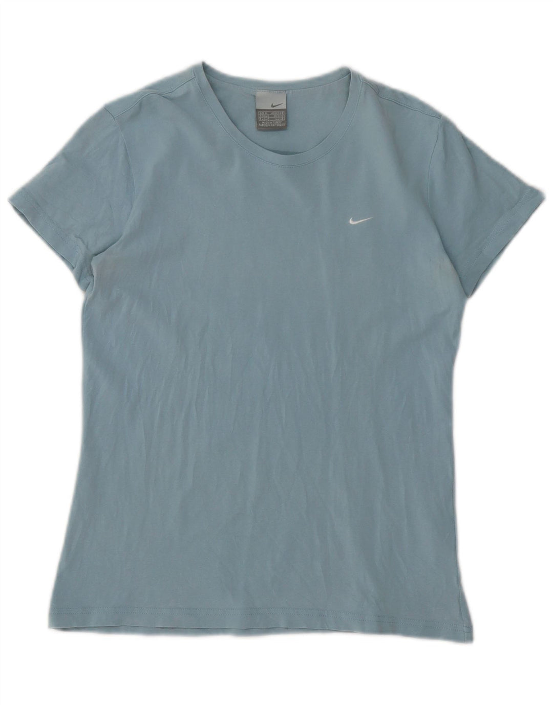 NIKE Womens T-Shirt Top UK 10/12 Medium Blue Synthetic