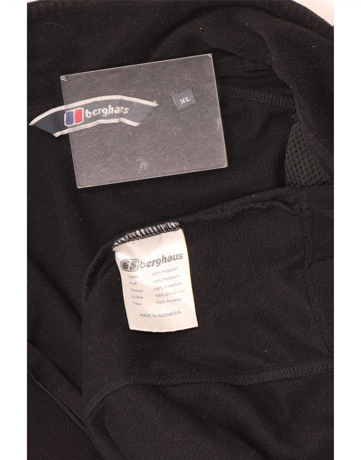 Berghaus Mens Zip Neck Fleece Jumper XL Black Polyester