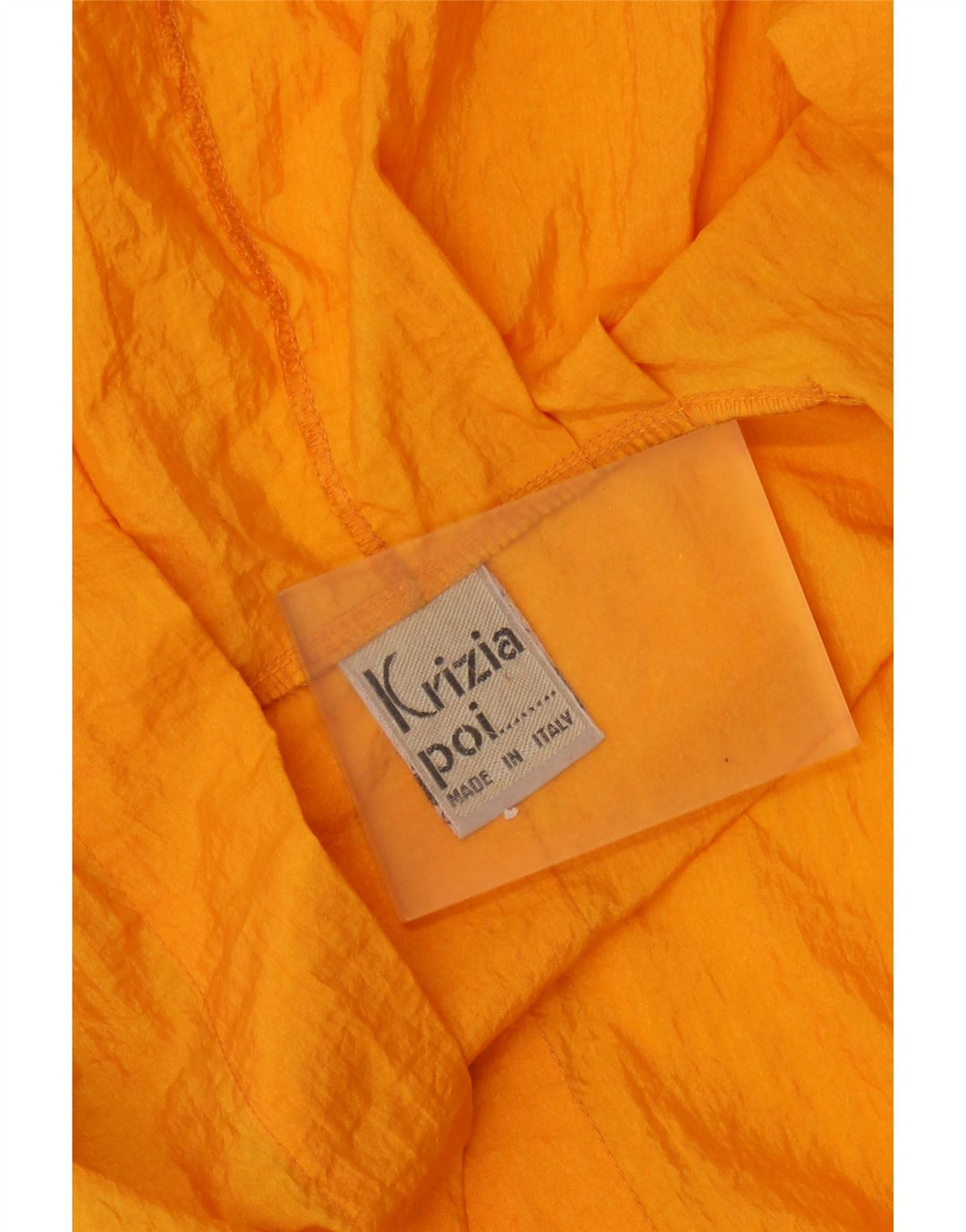 KRIZIA Womens Oversized Hooded Raincoat IT 40 Small Orange Polyamide