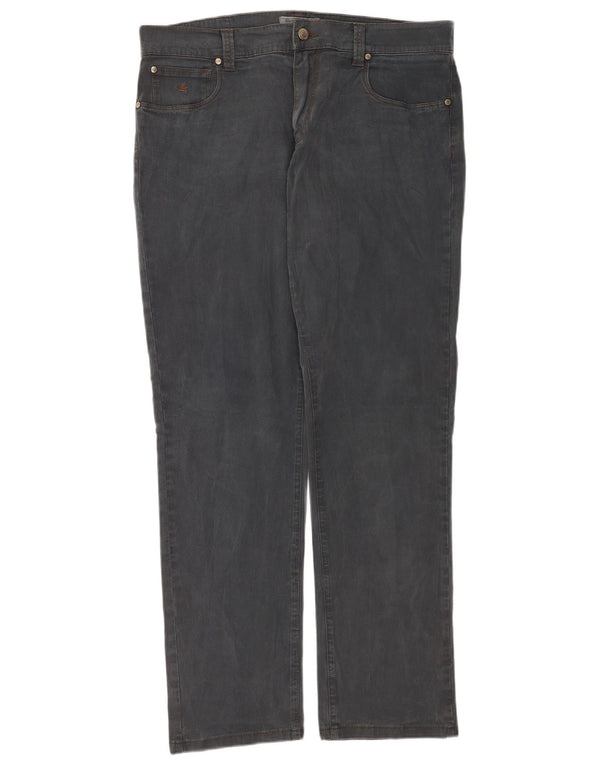 Brooksfield Mens Straight Jeans IT 52 XL W38 L32 Grey Cotton