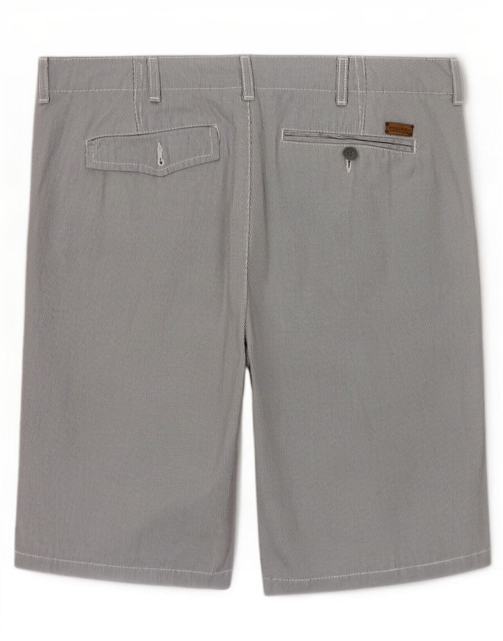Woolrich Mens Chino Shorts Large W34 Grey Pinstripe