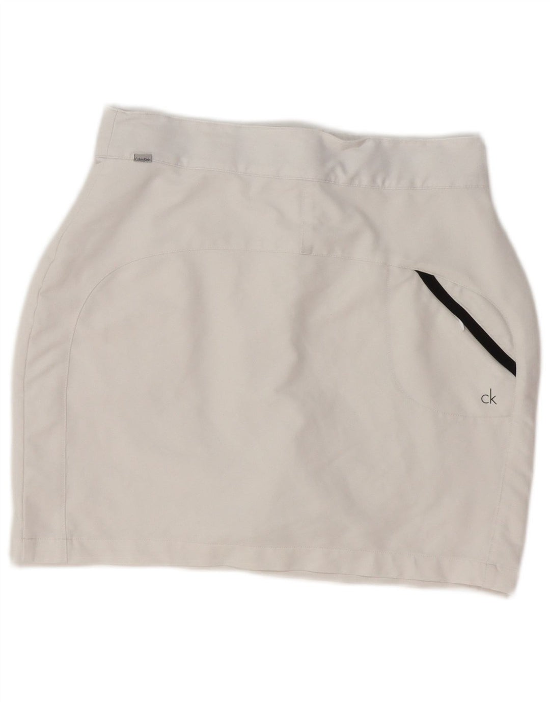 Calvin Klein Womens Mini Skirt UK 10 Small W28  White Polyester