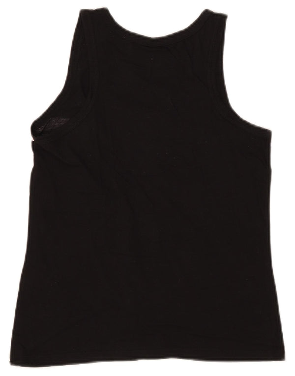 Vans Womens Vest Top UK 6 XS Black Colourblock Cotton