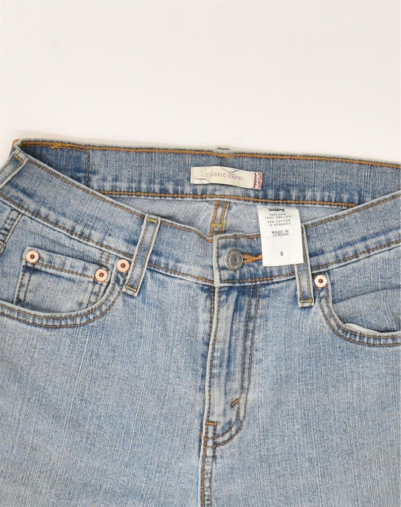 LEVI'S Womens Classic Fit Capri Jeans US  6 Medium W28 L24  Blue Cotton | Vintage Levi's | Thrift | Second-Hand Levi's | Used Clothing | Messina Hembry 