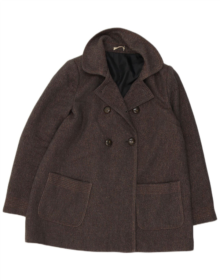 Vintage Womens Pea Coat UK 18 XL Brown