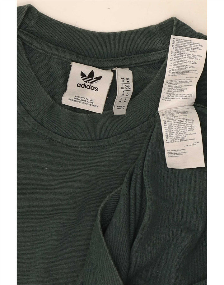 Adidas Mens T-Shirt Top Medium Green Cotton