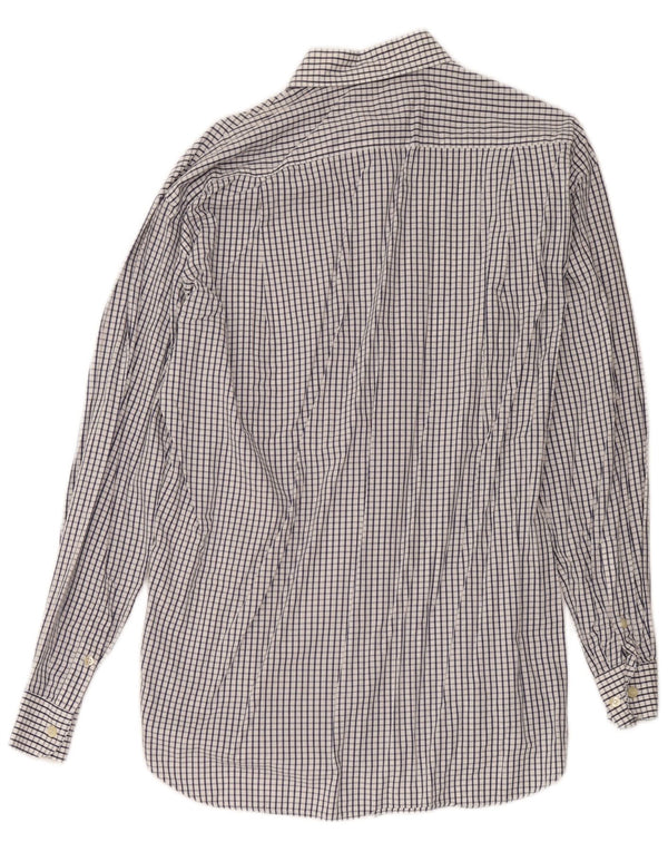 Ungaro Mens Shirt Size 39 15 1/2 Medium White Check