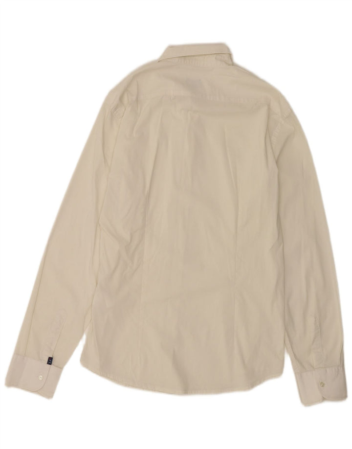 Trussardi Jeans Mens Shirt Medium White Cotton