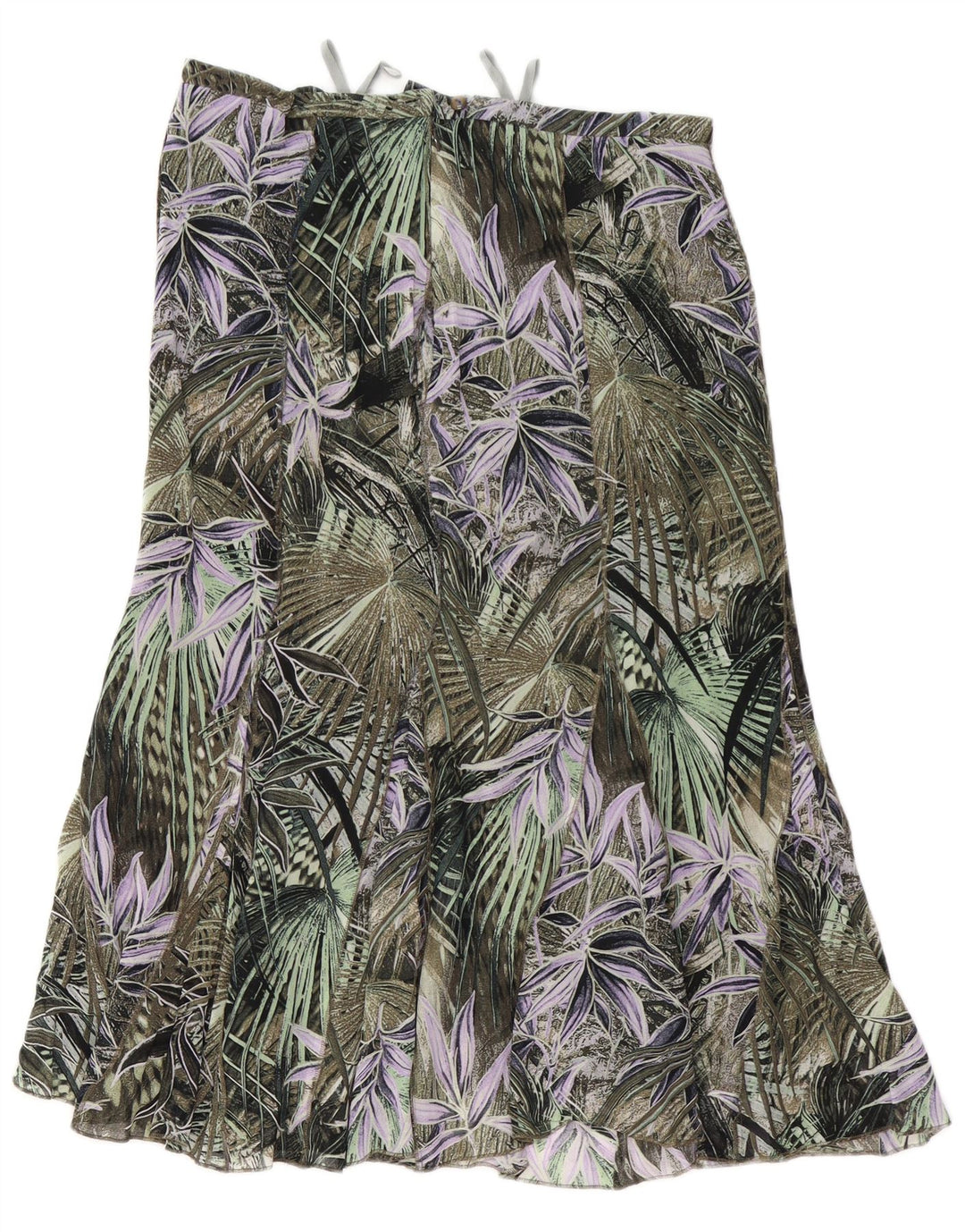 GELCO Womens High Waist Trumpet Skirt UK 16 Large W32  Green Floral
