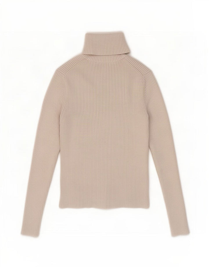 Zara Womens Crop Blouse Top UK 8 Small Beige