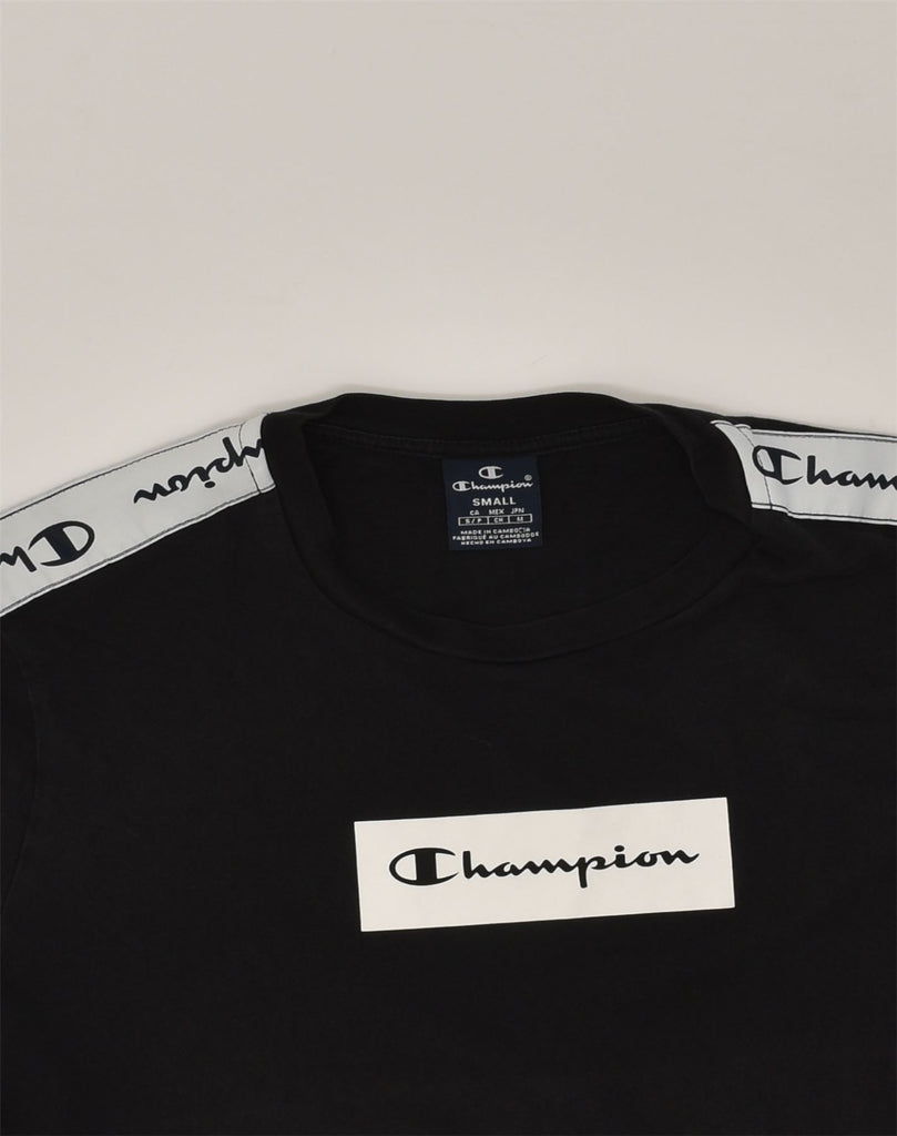 CHAMPION Mens Graphic T-Shirt Top Small Black Cotton | Vintage Champion | Thrift | Second-Hand Champion | Used Clothing | Messina Hembry 