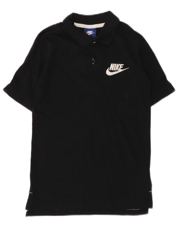 NIKE Boys Polo Shirt 8-9 Years Small Black Cotton