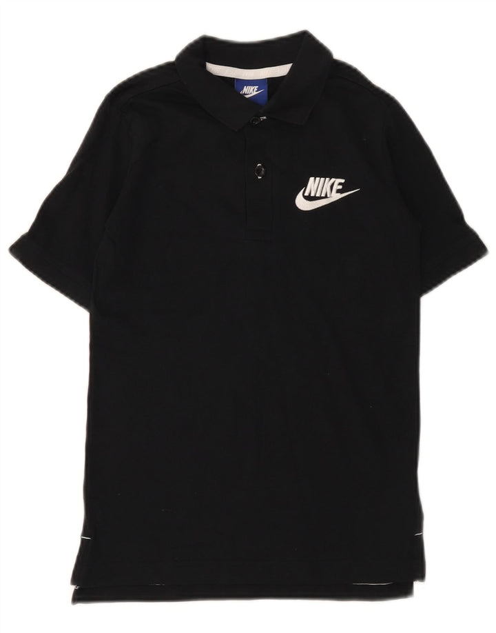 NIKE Boys Polo Shirt 8-9 Years Small Black Cotton
