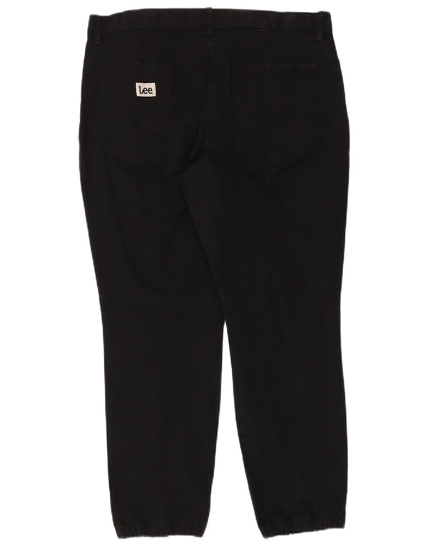 Lee Mens Mid Rise Regular Tapered Chino Trousers US 16 2XL W38 L28 Black