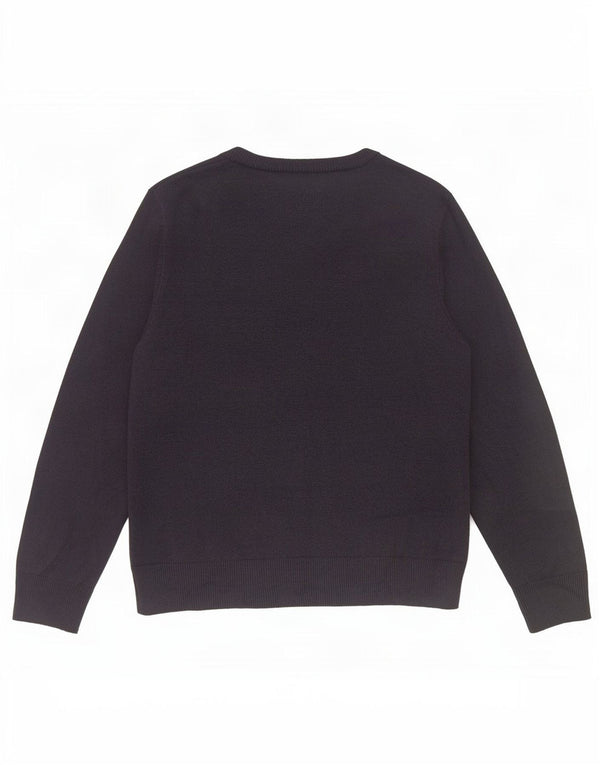 Marks & Spencer Womens V-Neck Jumper Sweater UK 10 Small Navy Blue