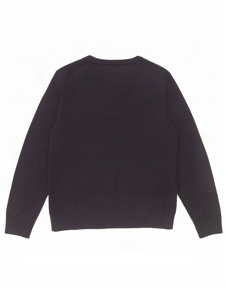 Marks & Spencer Womens V-Neck Jumper Sweater UK 10 Small Navy Blue
