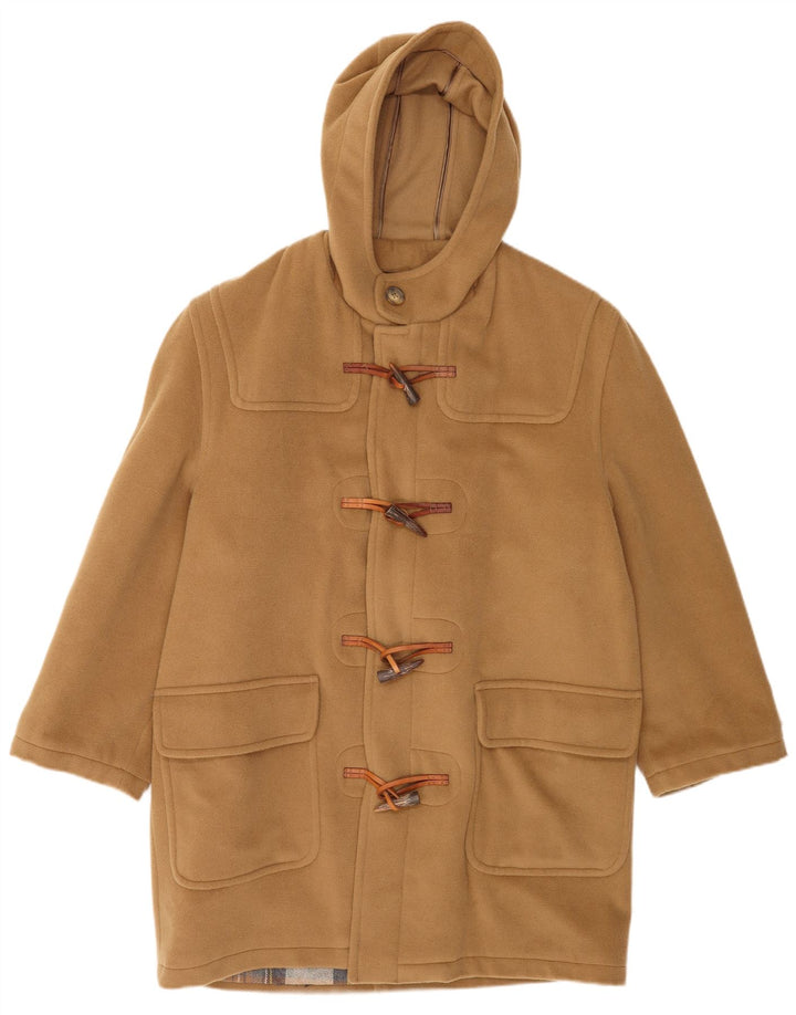 Vintage Mens Hooded Duffle Coat UK 42 XL Brown