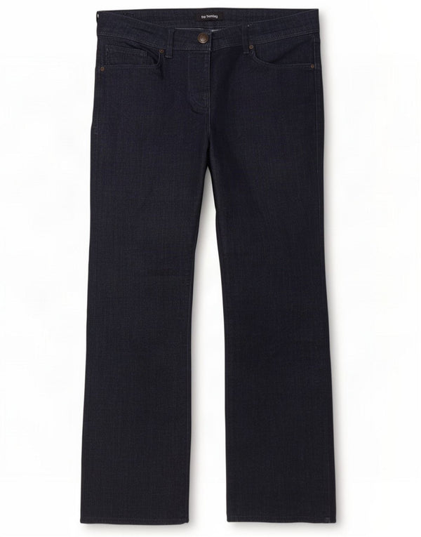 Marks & Spencer Womens Bootcut Jeans UK 12 Medium W30 L28 Navy Blue Cotton