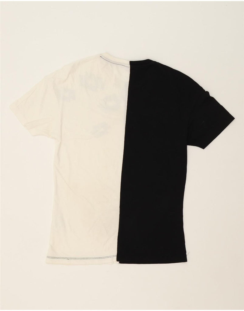 LOTTO Mens Graphic T-Shirt Top Large Black Colourblock Cotton Vintage Lotto and Second-Hand Lotto from Messina Hembry 