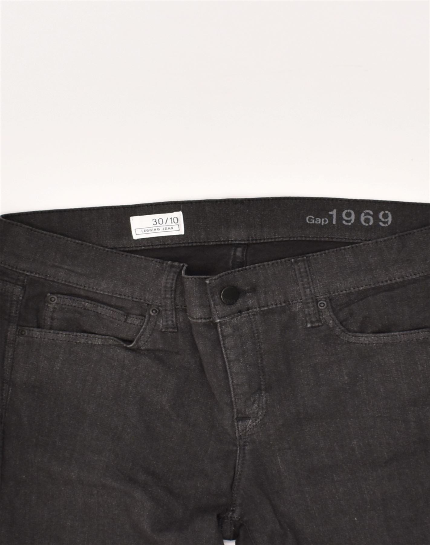 GAP Womens Legging Jeans W30 L29 Black Cotton, Vintage & Second-Hand  Clothing Online