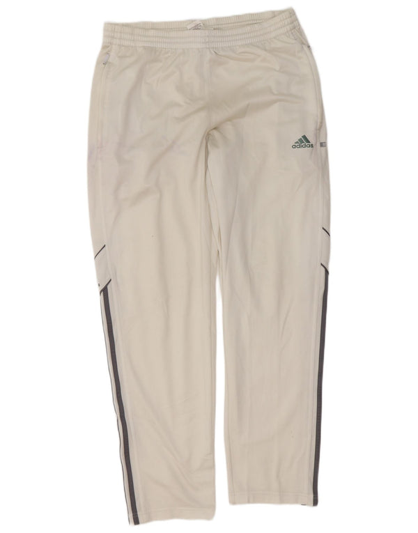 Adidas Mens Tracksuit Trousers Medium White Polyester