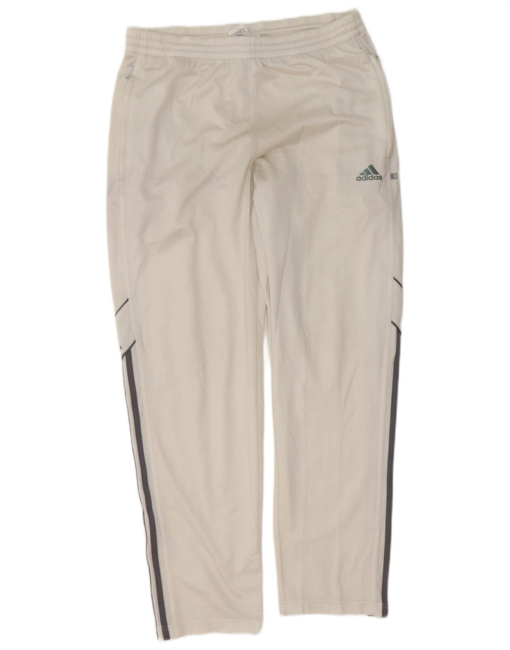 Adidas Mens Tracksuit Trousers Medium White Polyester