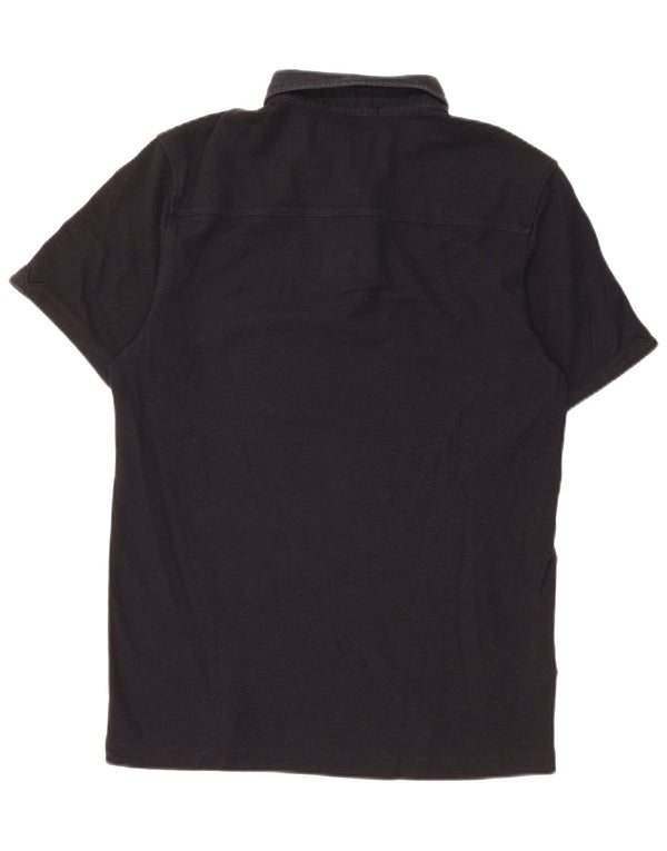 Fred Perry Mens Polo Shirt Medium Navy Blue Cotton