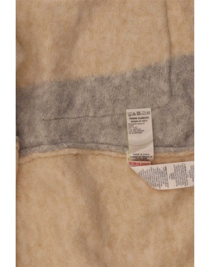 Marks & Spencer Womens Oversized Cardigan Sweater UK 10 Small Beige