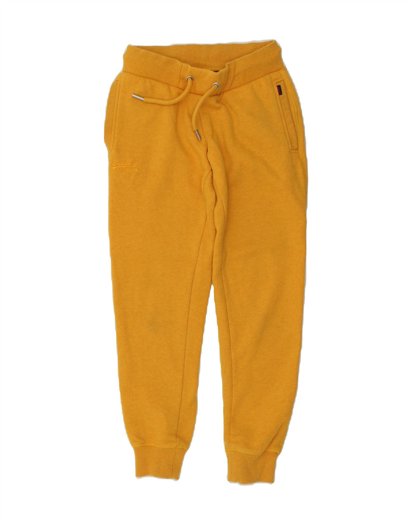 SUPERDRY Womens Tracksuit Trousers Joggers UK 10 Small Yellow Cotton Vintage Superdry and Second-Hand Superdry from Messina Hembry 