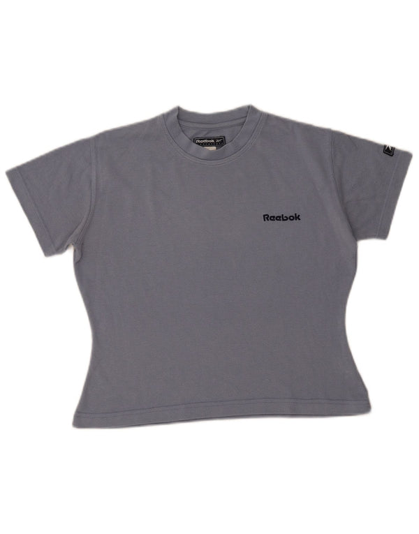 Reebok Womens Crop T-Shirt Top UK 10 Small Grey