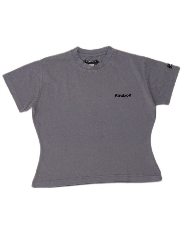 Reebok Womens Crop T-Shirt Top UK 10 Small Grey