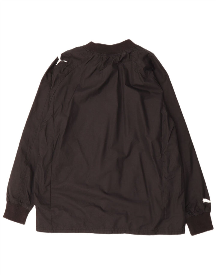PUMA Mens Graphic Top Long Sleeve Medium Black Polyester