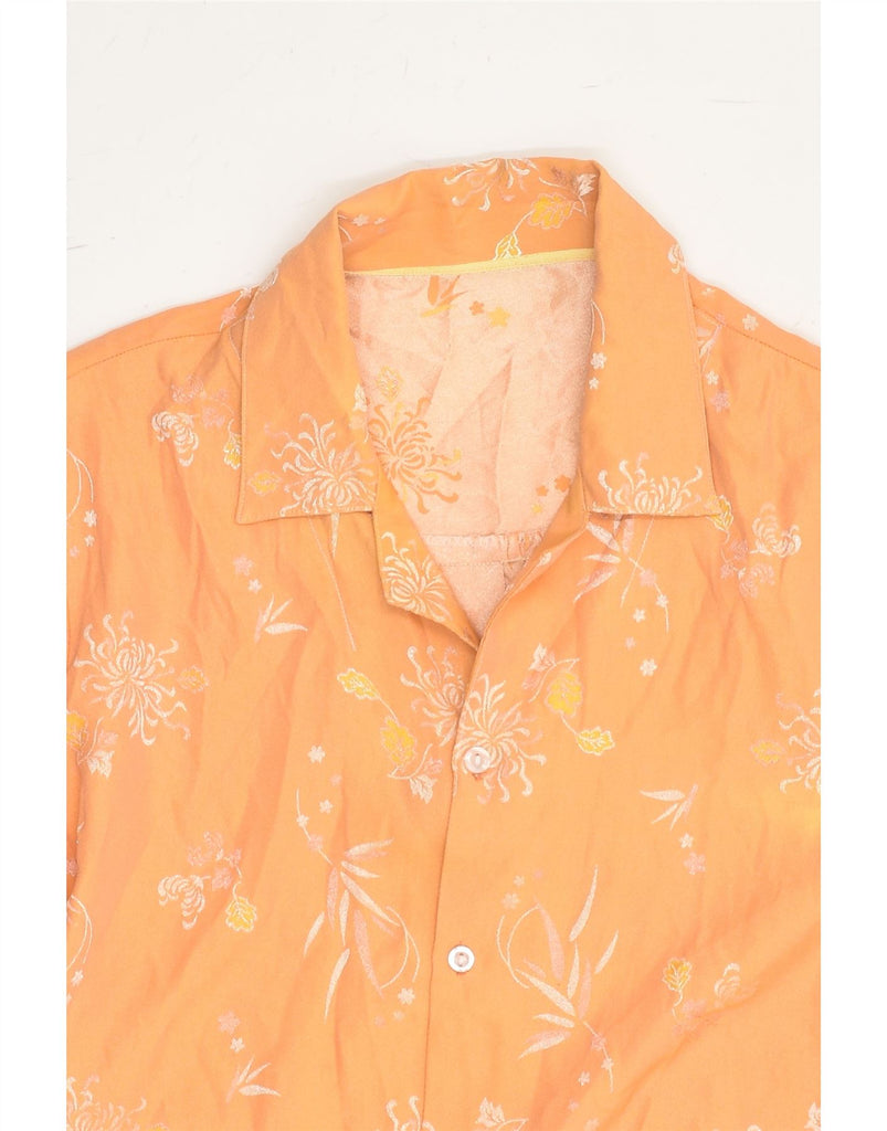 VINTAGE Womens Shirt UK 18 XL Orange Floral | Vintage Vintage | Thrift | Second-Hand Vintage | Used Clothing | Messina Hembry 