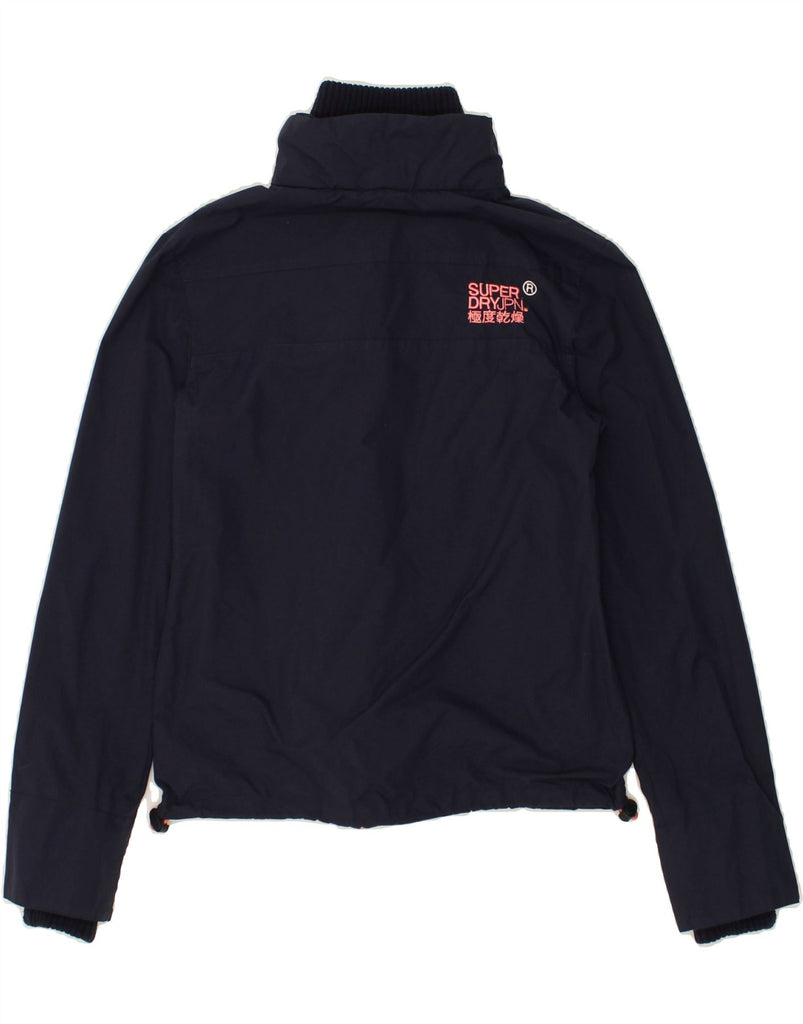 SUPERDRY Womens Windcheater Windbreaker Jacket UK 6 XS Navy Blue Nylon Vintage Superdry and Second-Hand Superdry from Messina Hembry 