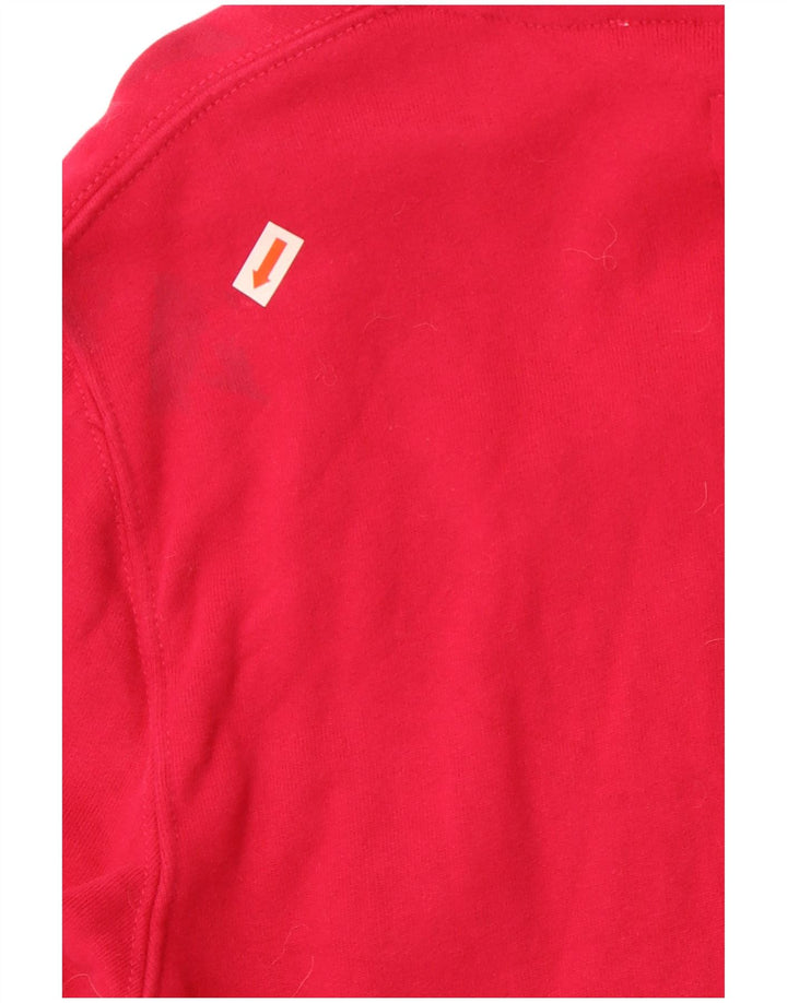 Superdry Womens Graphic Hoodie Jumper UK 14 Medium Pink Cotton