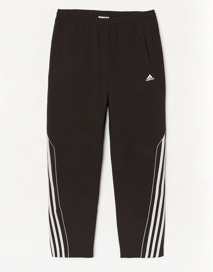 Adidas Mens Tracksuit Trousers Medium Black Polyester