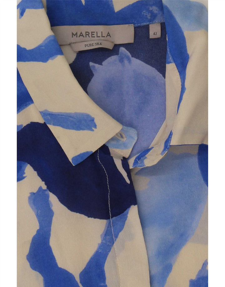 Marella Womens Shirt Blouse IT 42 Medium Multicoloured Animal Print