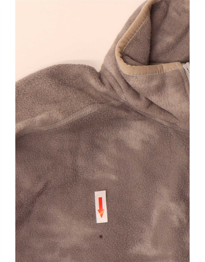 The North Face Mens Zip Neck Fleece Jumper Medium Grey Tie Dye Polyester