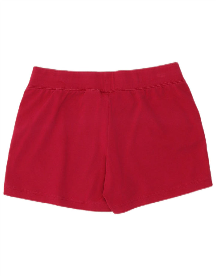 Nike Womens Sport Shorts UK 14 Medium Pink Cotton