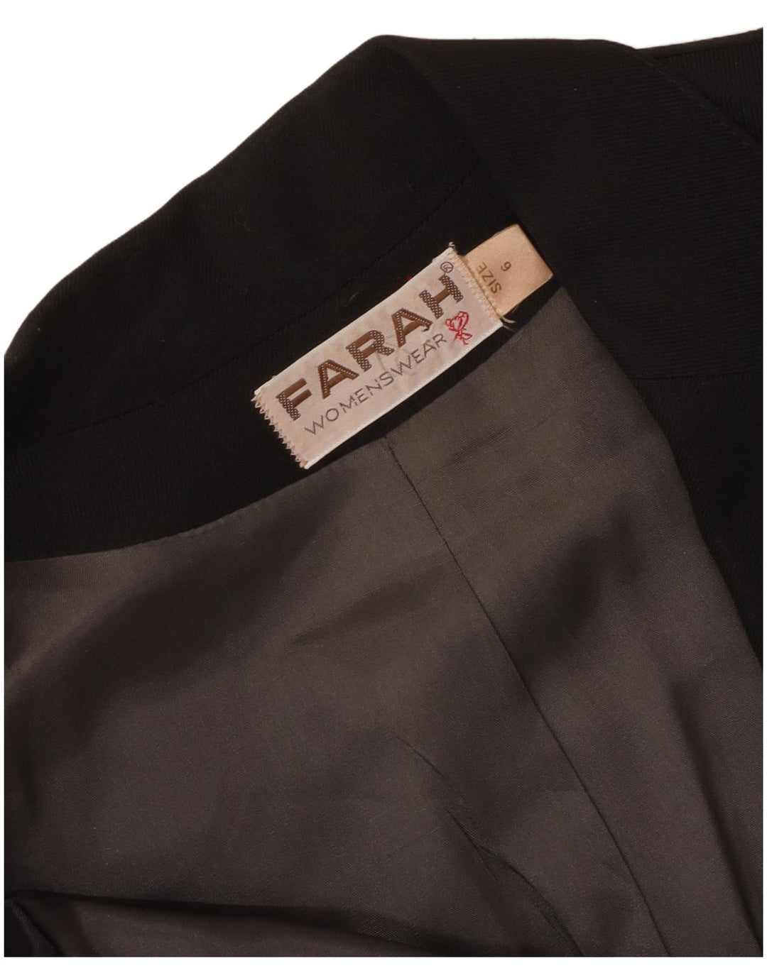 Farah Womens 2 Button Blazer Jacket UK 6 XS Black