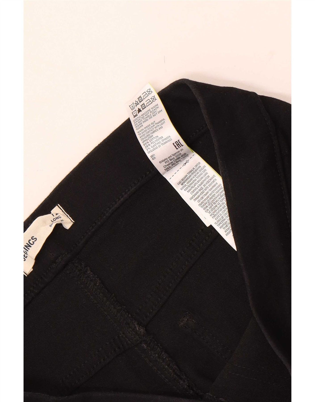 Marks & Spencer Womens Jegging Jeans UK 12 Medium W30 L30 Black Cotton