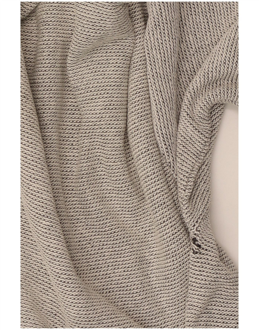 Bueckle Mens Boat Neck Jumper Sweater Large Grey Geometric