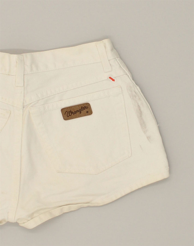 WRANGLER Womens Denim Shorts W28 Medium White Cotton | Vintage Wrangler | Thrift | Second-Hand Wrangler | Used Clothing | Messina Hembry 
