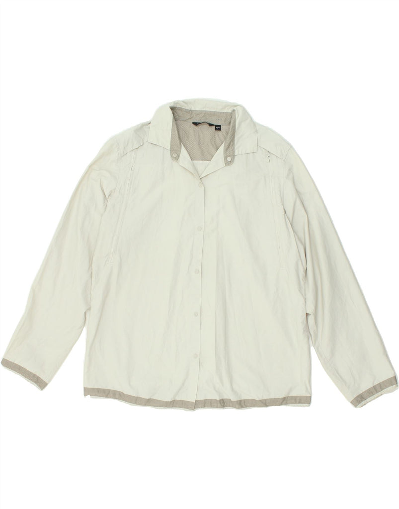 ROHAN Womens Bomber Jacket UK 14 Large Grey Cotton | Vintage Rohan | Thrift | Second-Hand Rohan | Used Clothing | Messina Hembry 