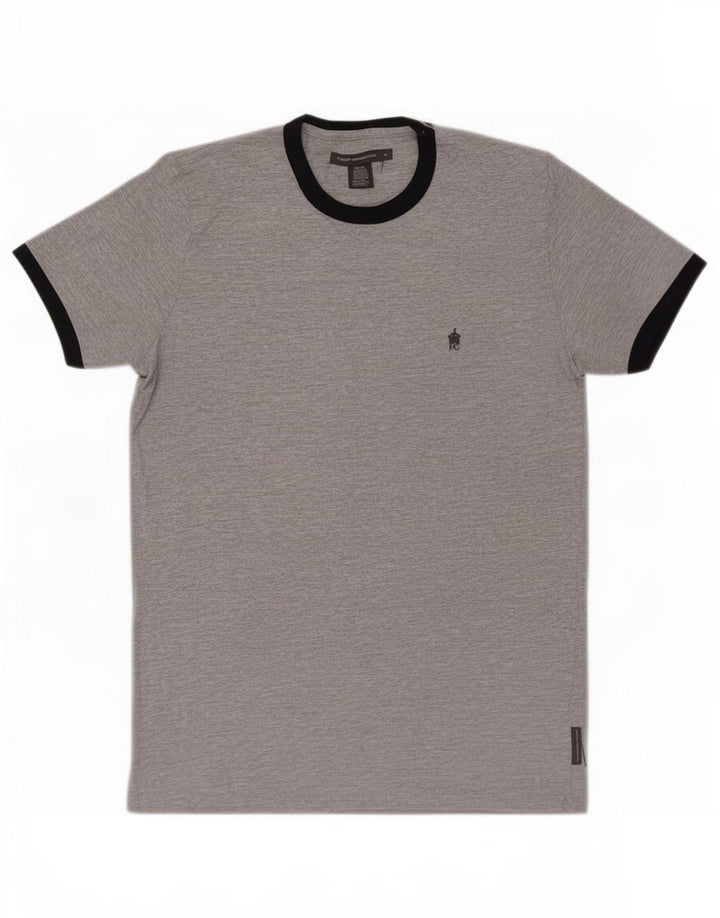 French Connection Mens T-Shirt Top Medium Grey Flecked Cotton