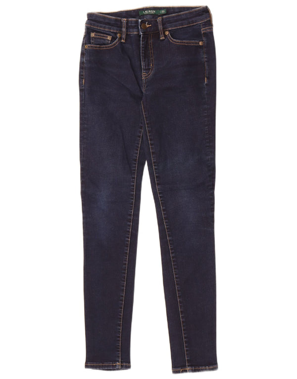 Ralph Lauren Womens Skinny Jeans US 0 XS W26 L29 Navy Blue Cotton