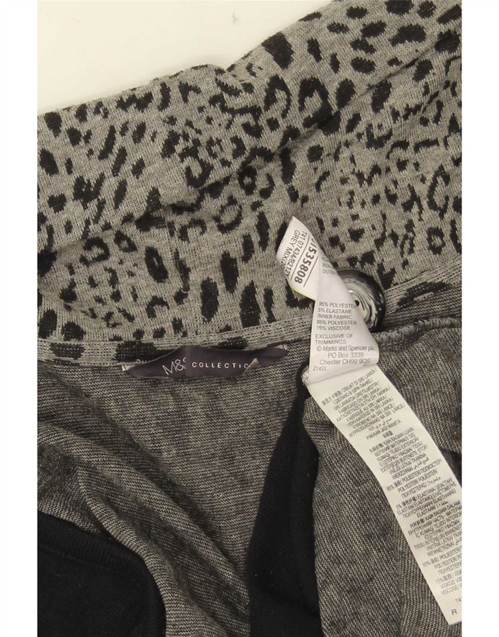 Marks & Spencer Womens Asymmetric Cardigan Sweater UK 20 2XL Grey
