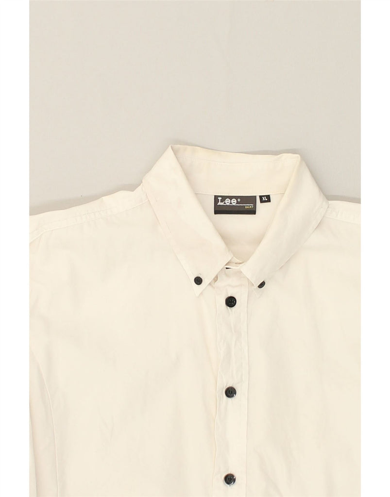 LEE Mens Shirt XL White Cotton | Vintage Lee | Thrift | Second-Hand Lee | Used Clothing | Messina Hembry 