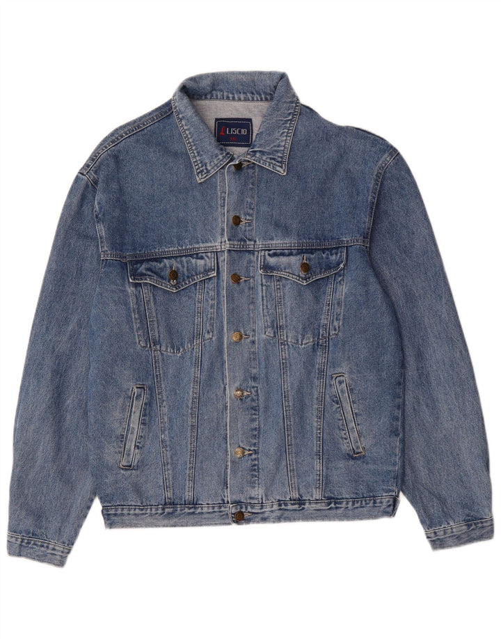 Vintage Mens Denim Jacket UK 44 2XL Blue Cotton